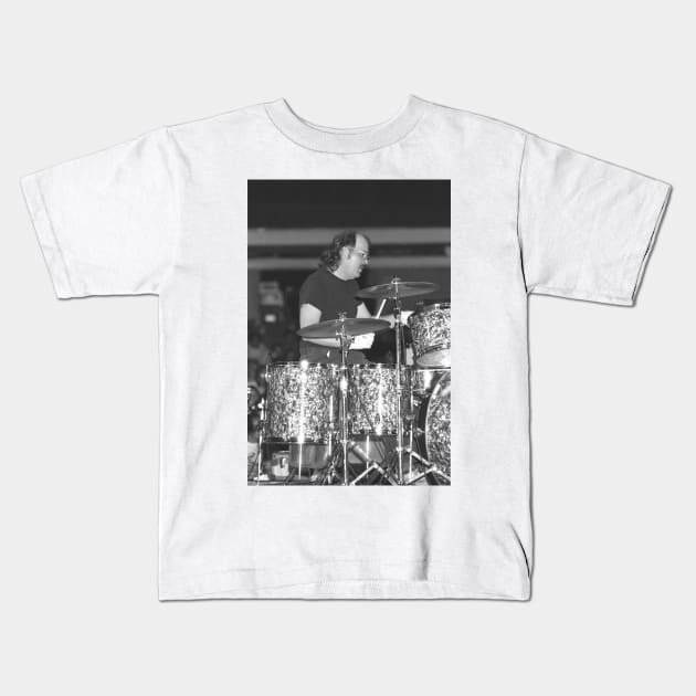 Bun E. Carlos BW Photograph Kids T-Shirt by Concert Photos